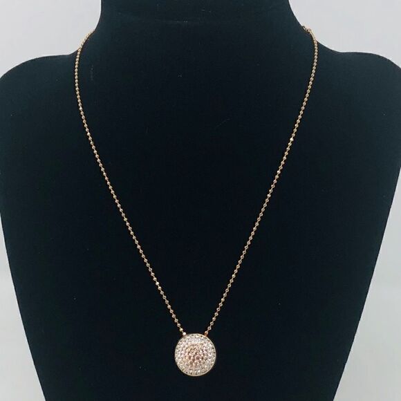 Copper & Rhinestone Pendant & Necklace - Picture 1 of 8